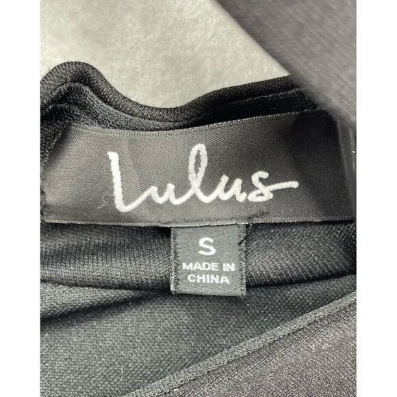 Lulus A-Line Dress Women's Sz S Black Loving You is Easy Keyhole Choker Neck - Picture 9 of 10